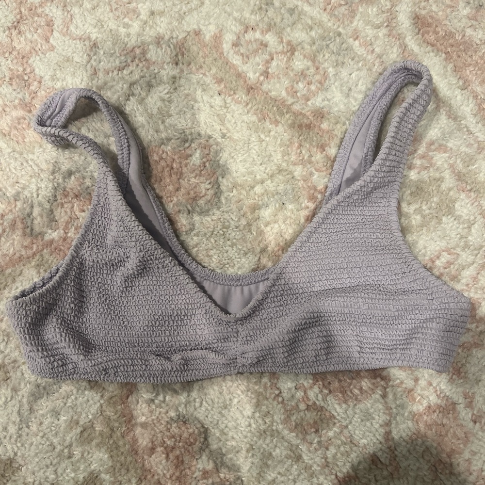 Textured purple Bralette bikini top pacsun